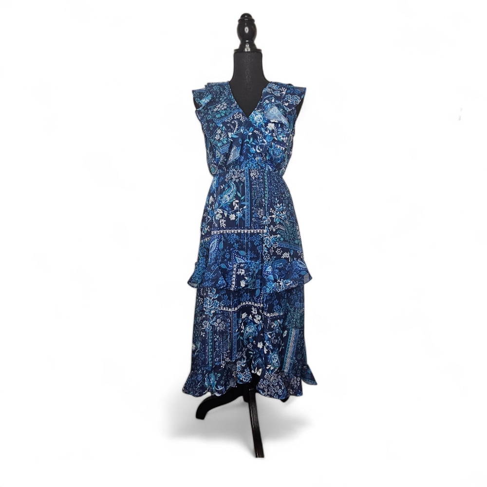NSR Nordstrom | Blue Floral Maxi Dress | Size XS